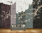 Avikalp MWZ1335 White Flowers Branches Birds 3D HD Wallpaper Avikalp MWZ1335 White Flowers Branches Birds 3D HD Wallpaper