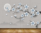 Avikalp MWZ1340 Flowers Branches Moon 3D HD Wallpaper Avikalp MWZ1340 Flowers Branches Moon 3D HD Wallpaper