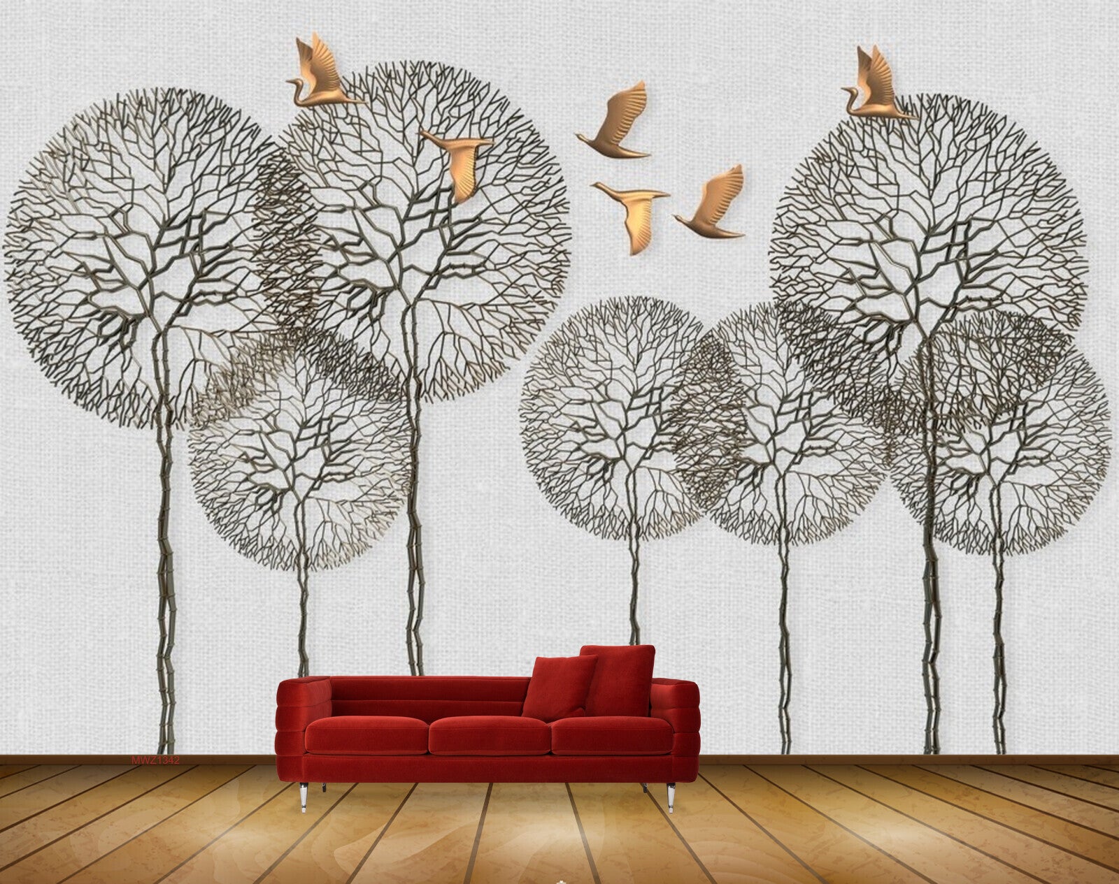 Avikalp MWZ1342 Brown Trees Birds HD Wallpaper Avikalp MWZ1342 Brown Trees Birds HD Wallpaper