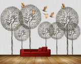 Avikalp MWZ1342 Brown Trees Birds HD Wallpaper Avikalp MWZ1342 Brown Trees Birds HD Wallpaper
