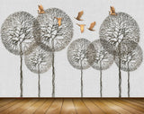 Avikalp MWZ1342 Brown Trees Birds 3D HD Wallpaper Avikalp MWZ1342 Brown Trees Birds 3D HD Wallpaper