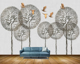Avikalp MWZ1342 Brown Trees Birds 3D HD Wallpaper Avikalp MWZ1342 Brown Trees Birds 3D HD Wallpaper