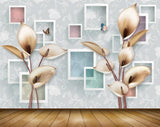 Avikalp MWZ1344 Golden Leaves Butterflies 3D HD Wallpaper Avikalp MWZ1344 Golden Leaves Butterflies 3D HD Wallpaper