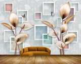 Avikalp MWZ1344 Golden Leaves Butterflies 3D HD Wallpaper Avikalp MWZ1344 Golden Leaves Butterflies 3D HD Wallpaper