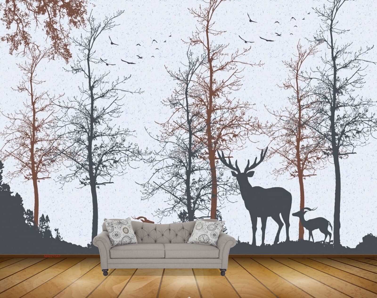 Avikalp MWZ1347 Deers Trees 3D HD Wallpaper Avikalp MWZ1347 Deers Trees 3D HD Wallpaper