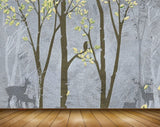 Avikalp MWZ1348 Deers Trees Birds 3D HD Wallpaper Avikalp MWZ1348 Deers Trees Birds 3D HD Wallpaper