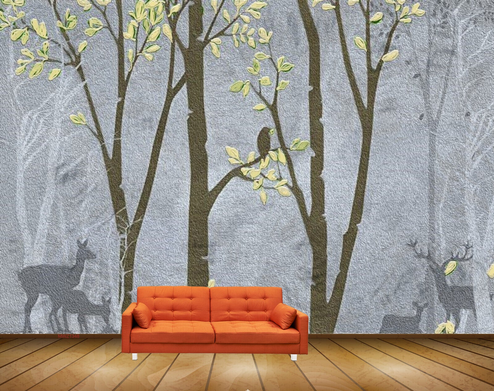 Avikalp MWZ1348 Deers Trees Birds 3D HD Wallpaper Avikalp MWZ1348 Deers Trees Birds 3D HD Wallpaper