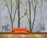 Avikalp MWZ1348 Deers Trees Birds 3D HD Wallpaper Avikalp MWZ1348 Deers Trees Birds 3D HD Wallpaper