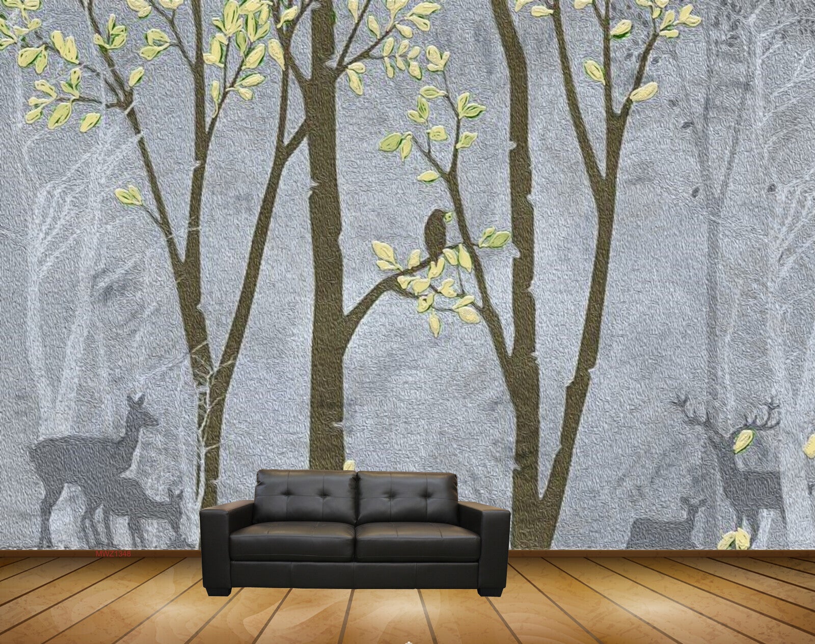 Avikalp MWZ1348 Deers Trees Birds 3D HD Wallpaper Avikalp MWZ1348 Deers Trees Birds 3D HD Wallpaper