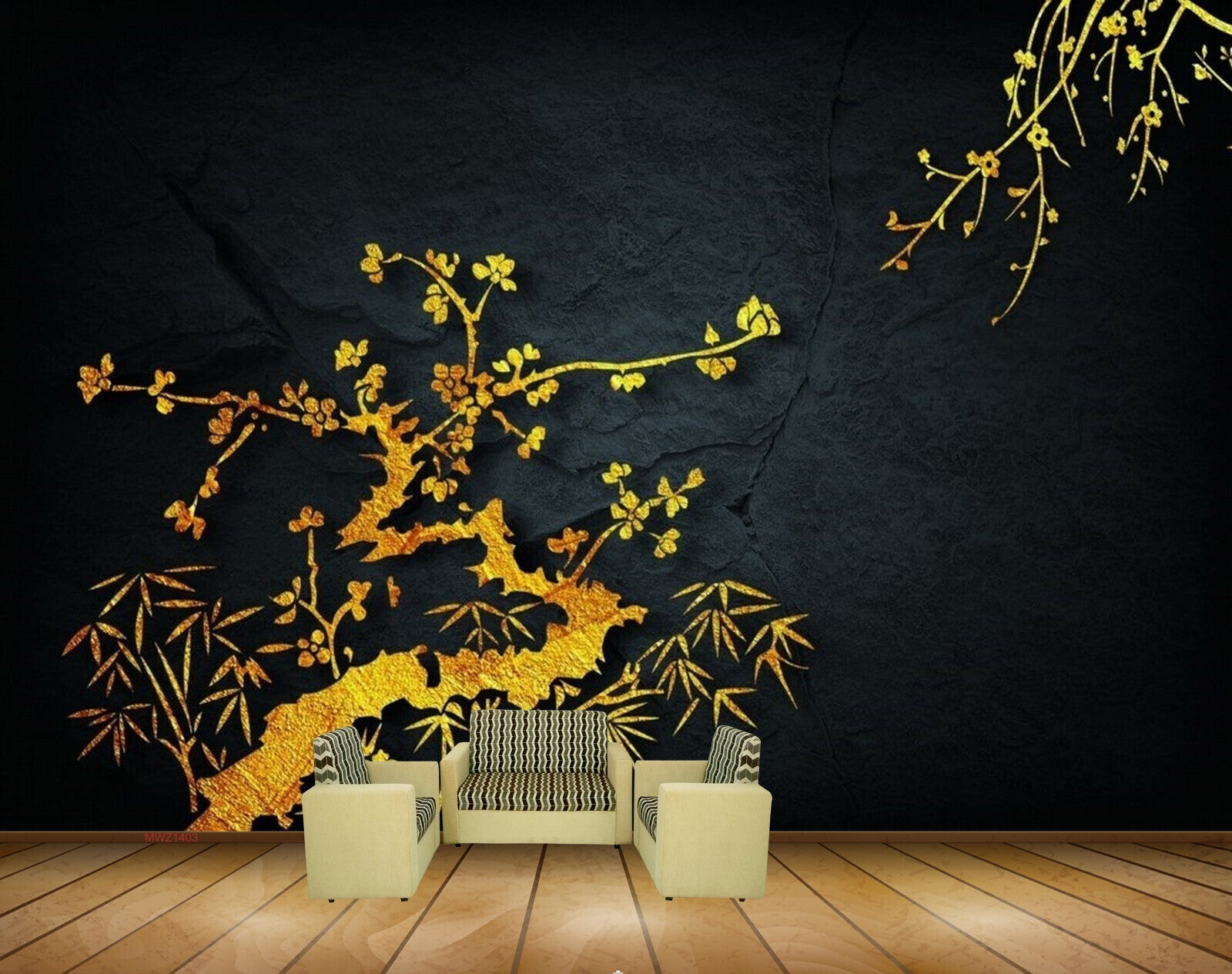 Avikalp MWZ1403 Golden Trees Leaves 3D HD Wallpaper Avikalp MWZ1403 Golden Trees Leaves 3D HD Wallpaper