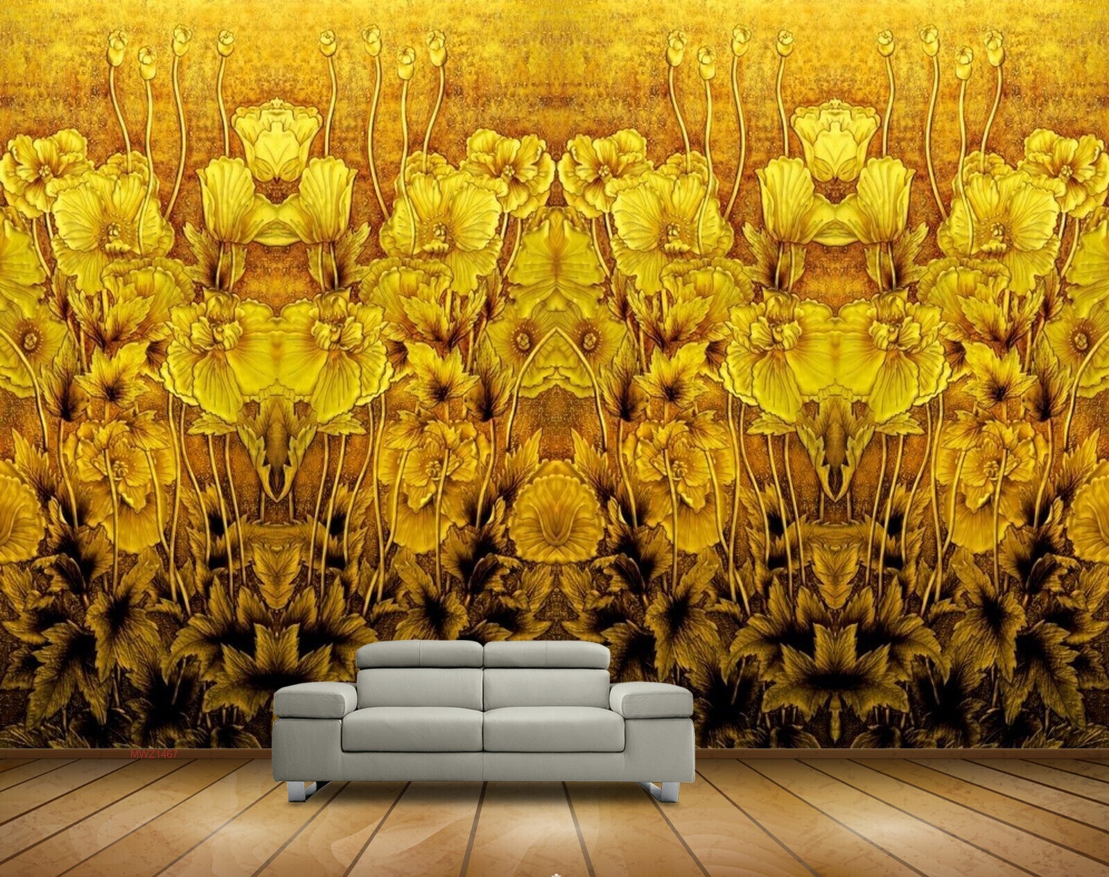 Avikalp MWZ1467 Golden Flowers Plants HD Wallpaper Avikalp MWZ1467 Golden Flowers Plants HD Wallpaper