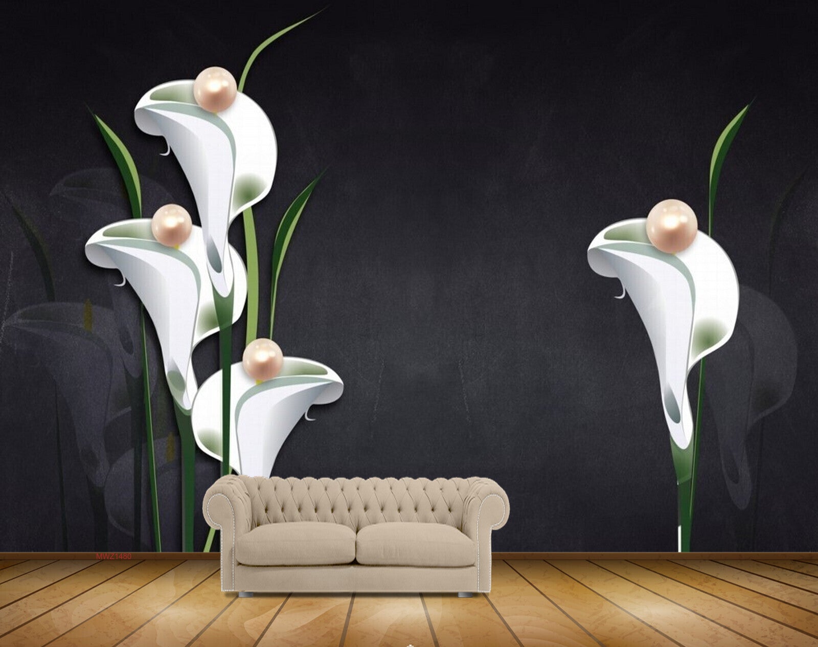 Avikalp MWZ1480 White Pearl Flowers 3D HD Wallpaper Avikalp MWZ1480 White Pearl Flowers 3D HD Wallpaper