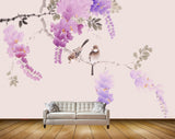 Avikalp MWZ1546 Pink Purple Flowers Birds 3D HD Wallpaper Avikalp MWZ1546 Pink Purple Flowers Birds 3D HD Wallpaper