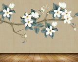 Avikalp MWZ1551 White Flowers Leaves Branches 3D HD Wallpaper Avikalp MWZ1551 White Flowers Leaves Branches 3D HD Wallpaper