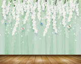 Avikalp MWZ1570 White Flowers Butterflies 3D HD Wallpaper Avikalp MWZ1570 White Flowers Butterflies 3D HD Wallpaper