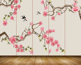 Avikalp MWZ1574 Pink Flowers Branches Birds 3D HD Wallpaper Avikalp MWZ1574 Pink Flowers Branches Birds 3D HD Wallpaper