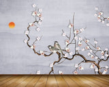 Avikalp MWZ1599 Sun White Flowers Birds 3D HD Wallpaper Avikalp MWZ1599 Sun White Flowers Birds 3D HD Wallpaper