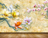 Avikalp MWZ1619 White Pink Orange Flowers 3D HD Wallpaper Avikalp MWZ1619 White Pink Orange Flowers 3D HD Wallpaper