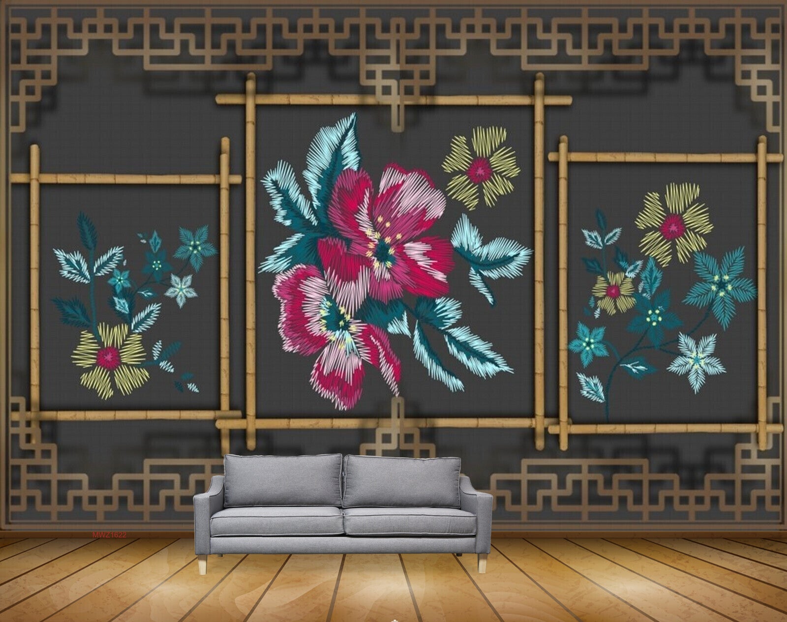 Avikalp MWZ1622 Pink Yellow Flowers Leaves HD Wallpaper Avikalp MWZ1622 Pink Yellow Flowers Leaves HD Wallpaper