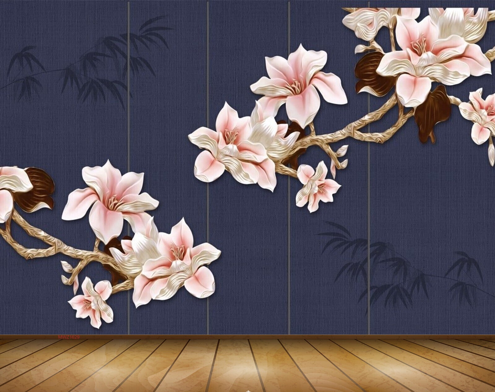 Avikalp MWZ1629 Pink White Flowers Branches 3D HD Wallpaper Avikalp MWZ1629 Pink White Flowers Branches 3D HD Wallpaper