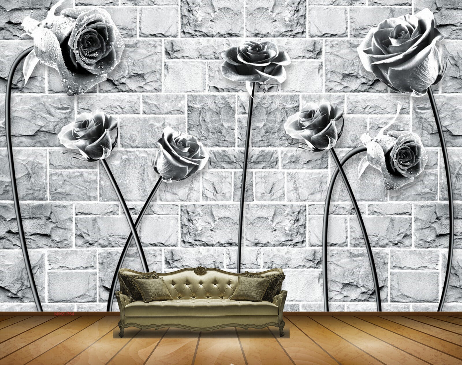 Avikalp MWZ1764 Black Rose Flowers 3D HD Wallpaper Avikalp MWZ1764 Black Rose Flowers 3D HD Wallpaper