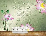 Avikalp MWZ1811 Pink Yellow Flowers Leaves 3D HD Wallpaper Avikalp MWZ1811 Pink Yellow Flowers Leaves 3D HD Wallpaper