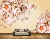 Avikalp MWZ1827 Pink White Flowers Leaves HD Wallpaper Avikalp MWZ1827 Pink White Flowers Leaves HD Wallpaper