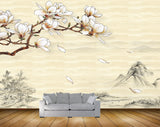 Avikalp MWZ1847 White Flowers Branches Mountains 3D HD Wallpaper Avikalp MWZ1847 White Flowers Branches Mountains 3D HD Wallpaper