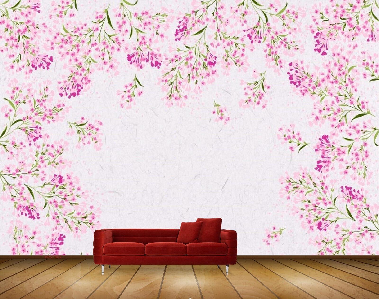 Avikalp MWZ1903 Pink Flowers Leaves 3D HD Wallpaper Avikalp MWZ1903 Pink Flowers Leaves 3D HD Wallpaper