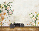 Avikalp MWZ1924 Pink Orange White Flowers Fishes 3D HD Wallpaper Avikalp MWZ1924 Pink Orange White Flowers Fishes 3D HD Wallpaper