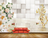Avikalp MWZ1925 White Pink Flowers Leaves Ducks 3D HD Wallpaper Avikalp MWZ1925 White Pink Flowers Leaves Ducks 3D HD Wallpaper