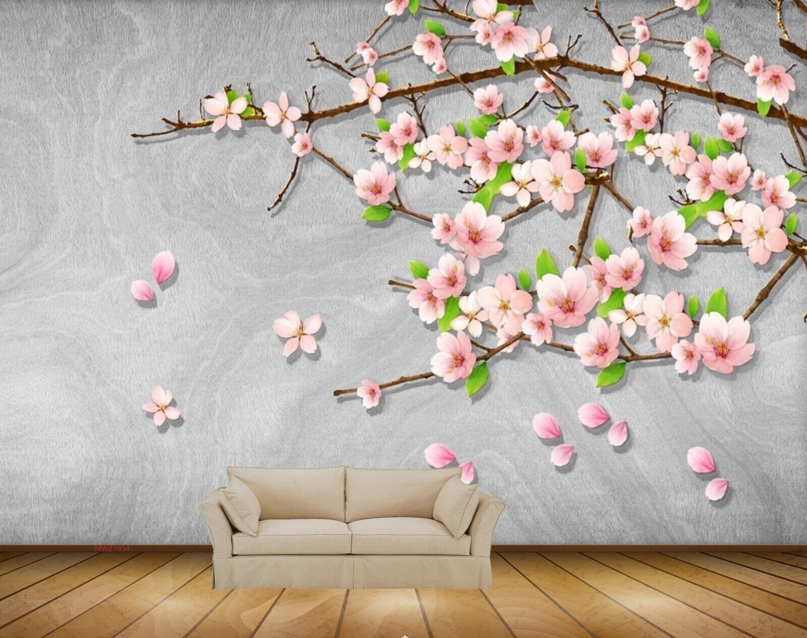 Avikalp MWZ1934 Pink White Flowers Branches 3D HD Wallpaper Avikalp MWZ1934 Pink White Flowers Branches 3D HD Wallpaper