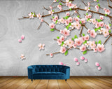 Avikalp MWZ1934 Pink White Flowers Branches 3D HD Wallpaper Avikalp MWZ1934 Pink White Flowers Branches 3D HD Wallpaper