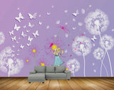 Avikalp MWZ1945 Purple White Flowers Doll Butterflies HD Wallpaper Avikalp MWZ1945 Purple White Flowers Doll Butterflies HD Wallpaper