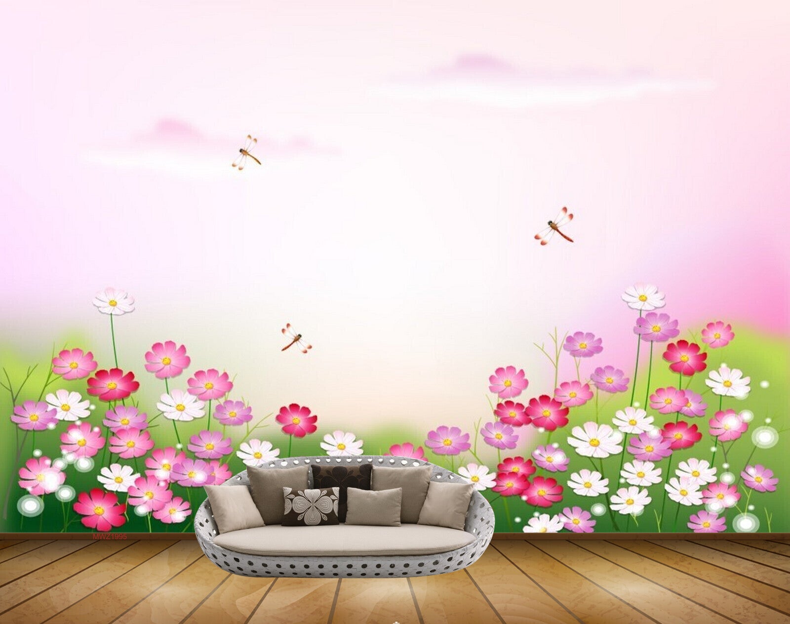 Avikalp MWZ1995 Pink White Flowers Flies 3D HD Wallpaper Avikalp MWZ1995 Pink White Flowers Flies 3D HD Wallpaper