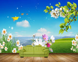 Avikalp MWZ2001 White Pink Flowers Trees 3D HD Wallpaper Avikalp MWZ2001 White Pink Flowers Trees 3D HD Wallpaper