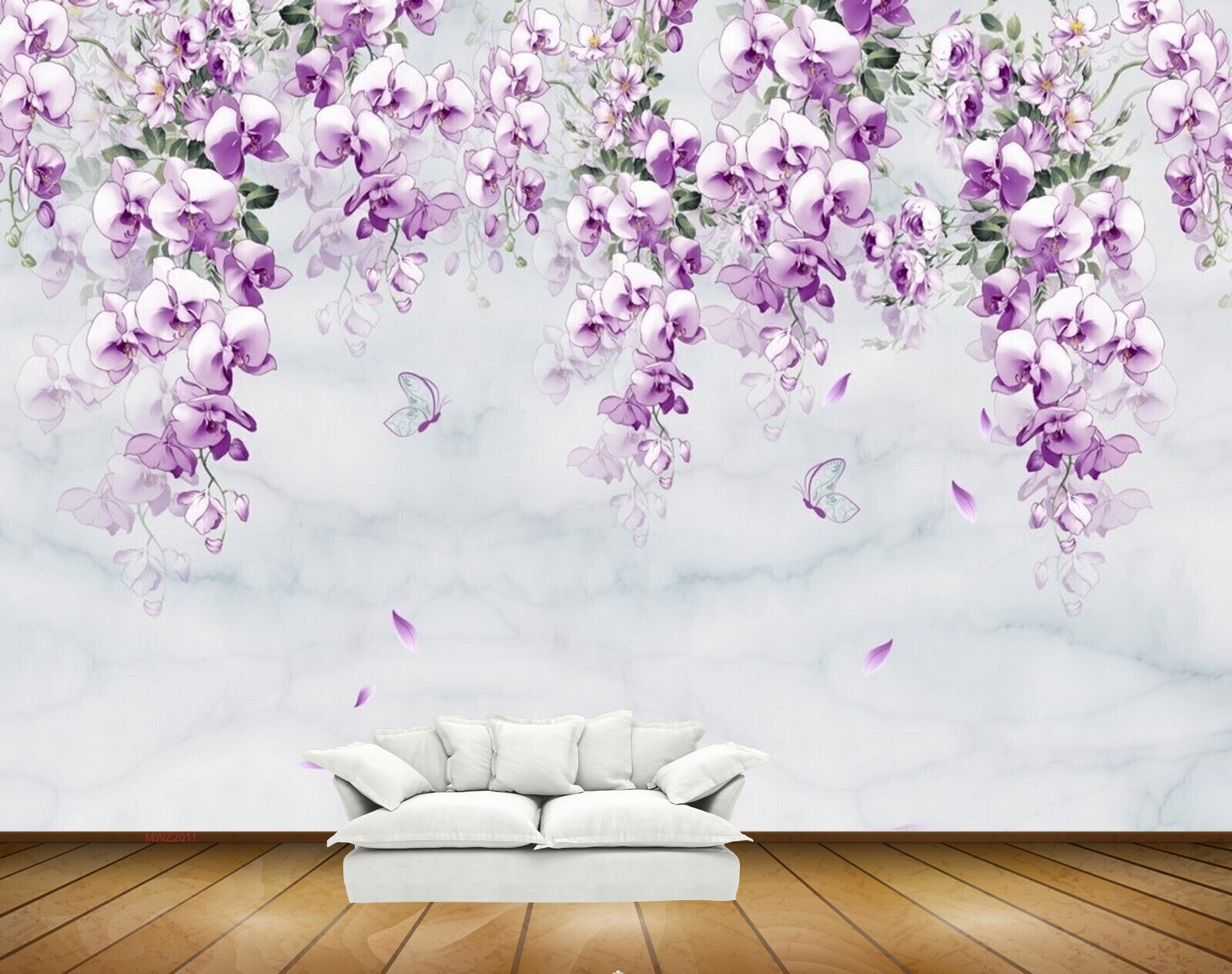 Avikalp MWZ2011 Purple Flowers Butterflies 3D HD Wallpaper Avikalp MWZ2011 Purple Flowers Butterflies 3D HD Wallpaper