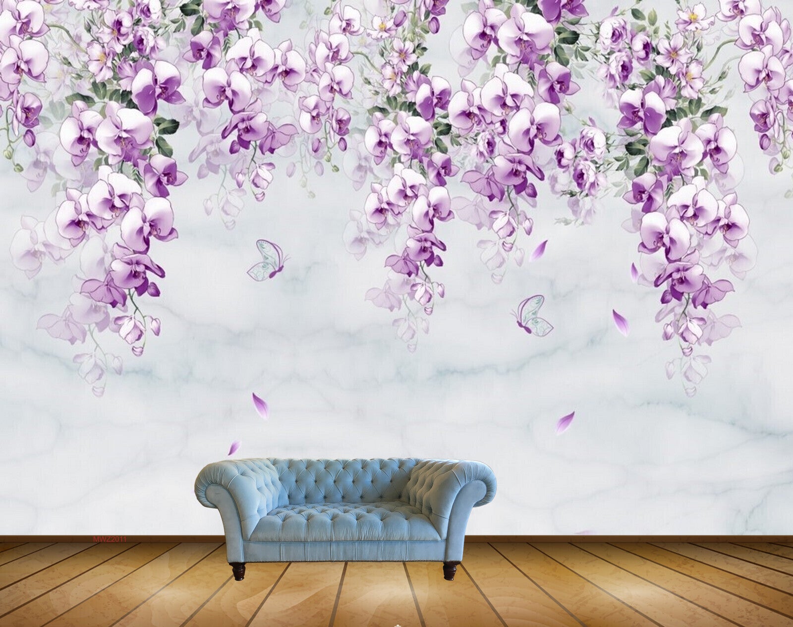 Avikalp MWZ2011 Purple Flowers Butterflies 3D HD Wallpaper Avikalp MWZ2011 Purple Flowers Butterflies 3D HD Wallpaper
