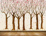 Avikalp MWZ2035 Trees Pink White Flowers 3D HD Wallpaper Avikalp MWZ2035 Trees Pink White Flowers 3D HD Wallpaper
