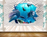 Avikalp MWZ2052 Dolphins Sea Green Leaves Ocean Water Marine HD Wallpaper Avikalp MWZ2052 Dolphins Sea Green Leaves Ocean Water Marine HD Wallpaper