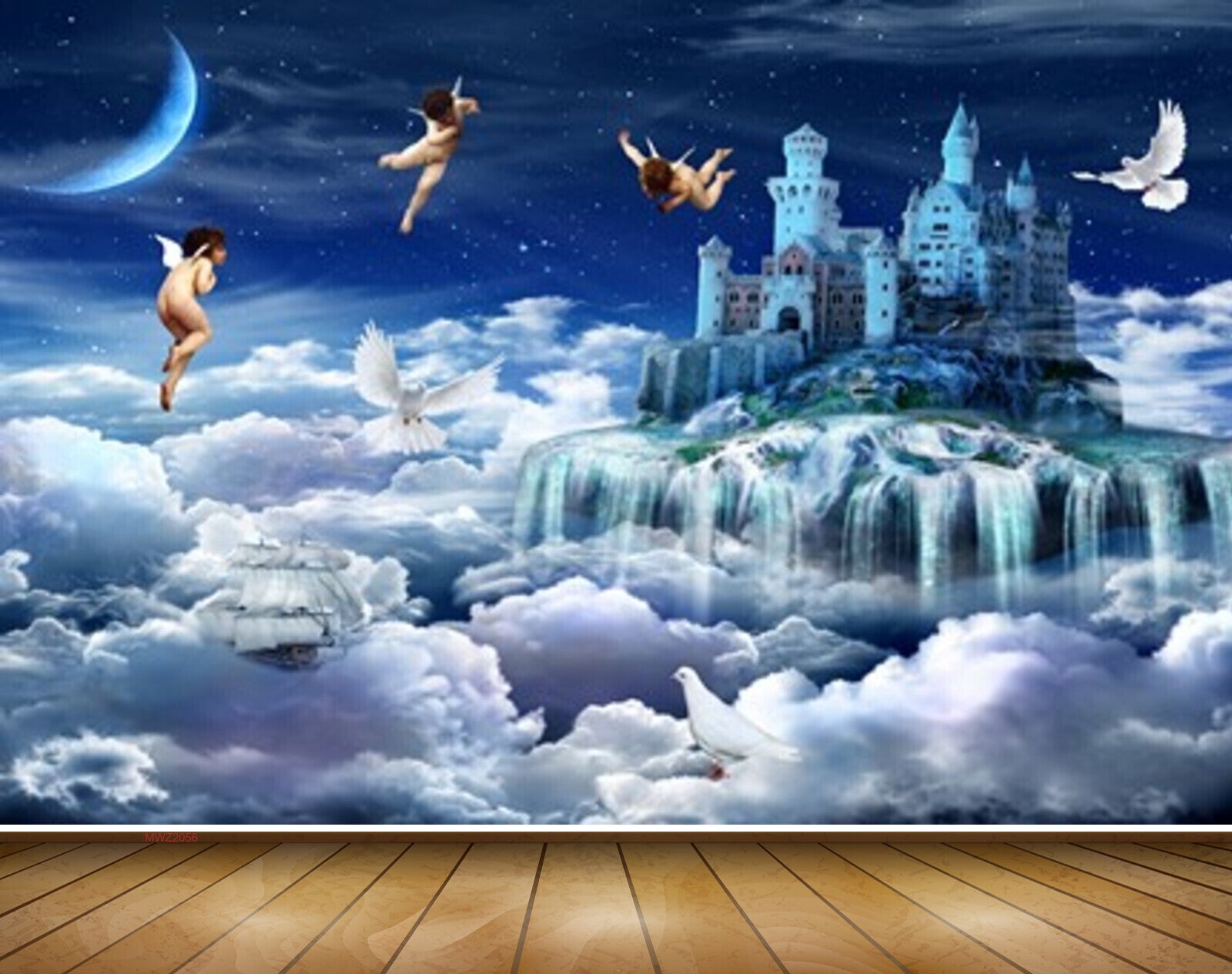 Avikalp MWZ2056 Moon Clouds Building Birds Boat Fairy Fantasy HD Wallpaper Avikalp MWZ2056 Moon Clouds Building Birds Boat Fairy Fantasy HD Wallpaper