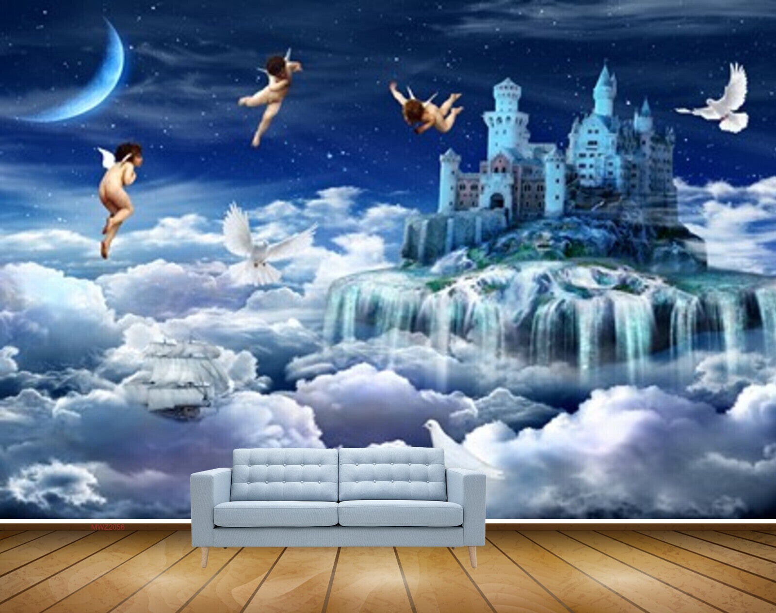 Avikalp MWZ2056 Moon Clouds Building Birds Boat Fairy Fantasy HD Wallpaper Avikalp MWZ2056 Moon Clouds Building Birds Boat Fairy Fantasy HD Wallpaper