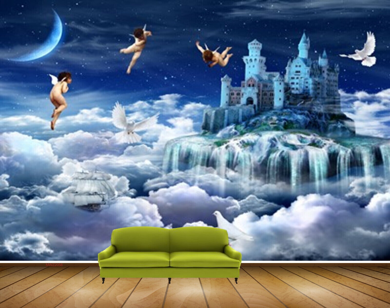 Avikalp MWZ2056 Moon Clouds Building Birds Boat Fairy Fantasy HD Wallpaper Avikalp MWZ2056 Moon Clouds Building Birds Boat Fairy Fantasy HD Wallpaper