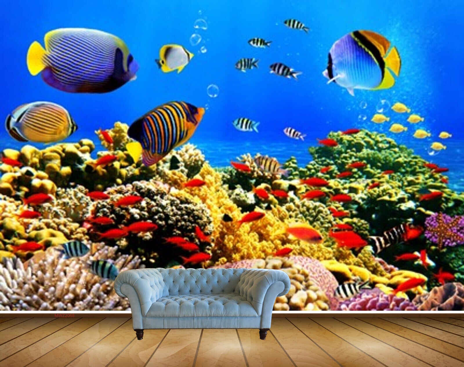 Avikalp MWZ2068 Blue Black Orange Yellow Fishes Stones Sea Ocean Water Underwater Marine Coral HD Wallpaper Avikalp MWZ2068 Blue Black Orange Yellow Fishes Stones Sea Ocean Water Underwater Marine Coral HD Wallpaper