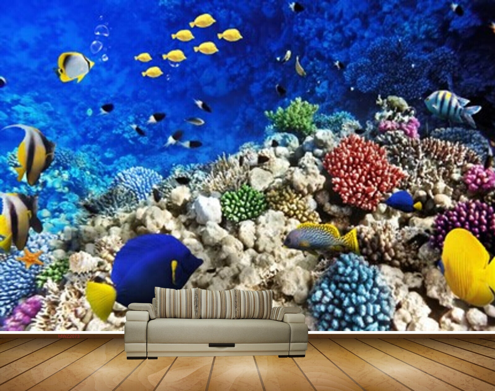 Avikalp MWZ2073 Yellow Blue Fishes Stones Sea Anemone Ocean Water Marine Underwater HD Wallpaper Avikalp MWZ2073 Yellow Blue Fishes Stones Sea Anemone Ocean Water Marine Underwater HD Wallpaper