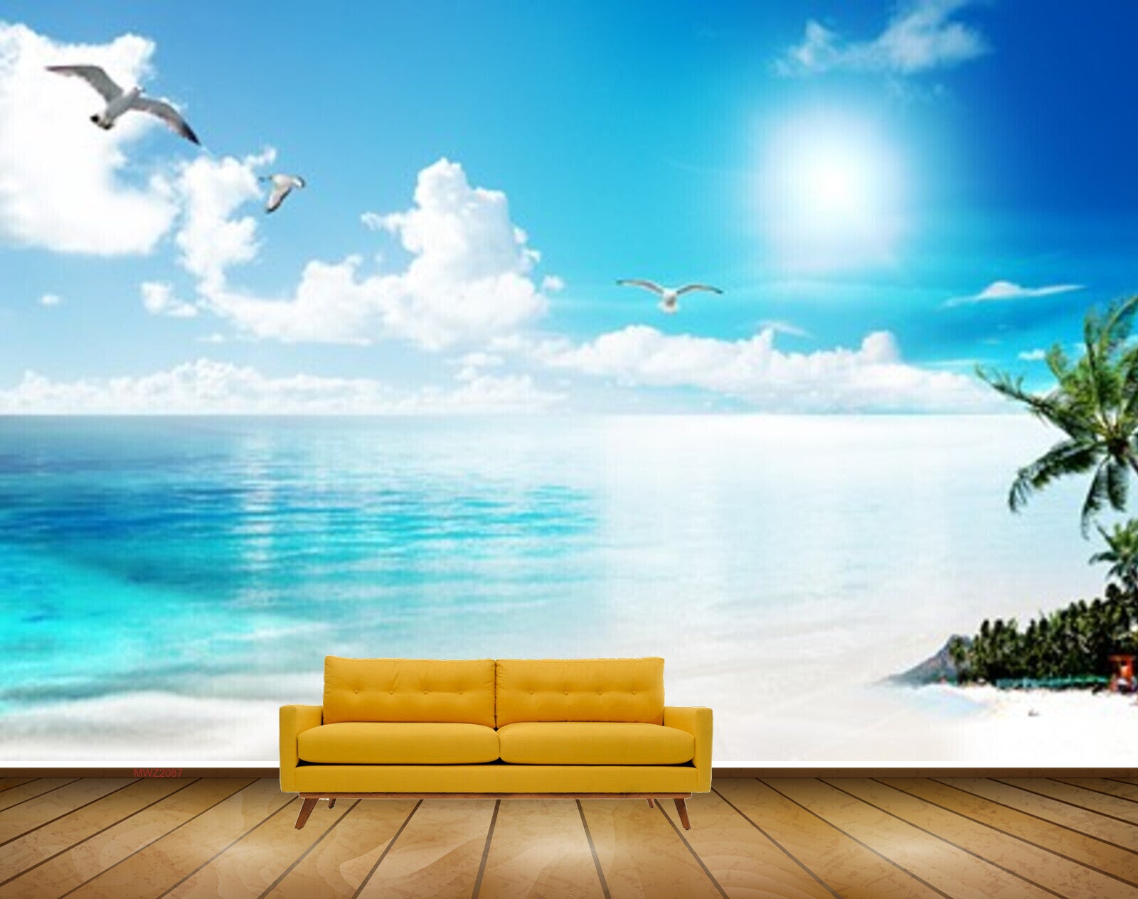 Avikalp MWZ2087 Island Beach Sea Palm Tree Leaves Birds Sun Clouds HD Wallpaper Avikalp MWZ2087 Island Beach Sea Palm Tree Leaves Birds Sun Clouds HD Wallpaper