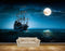 Avikalp MWZ2088 Full Moon Dark Ship Water Sea Travel HD Wallpaper