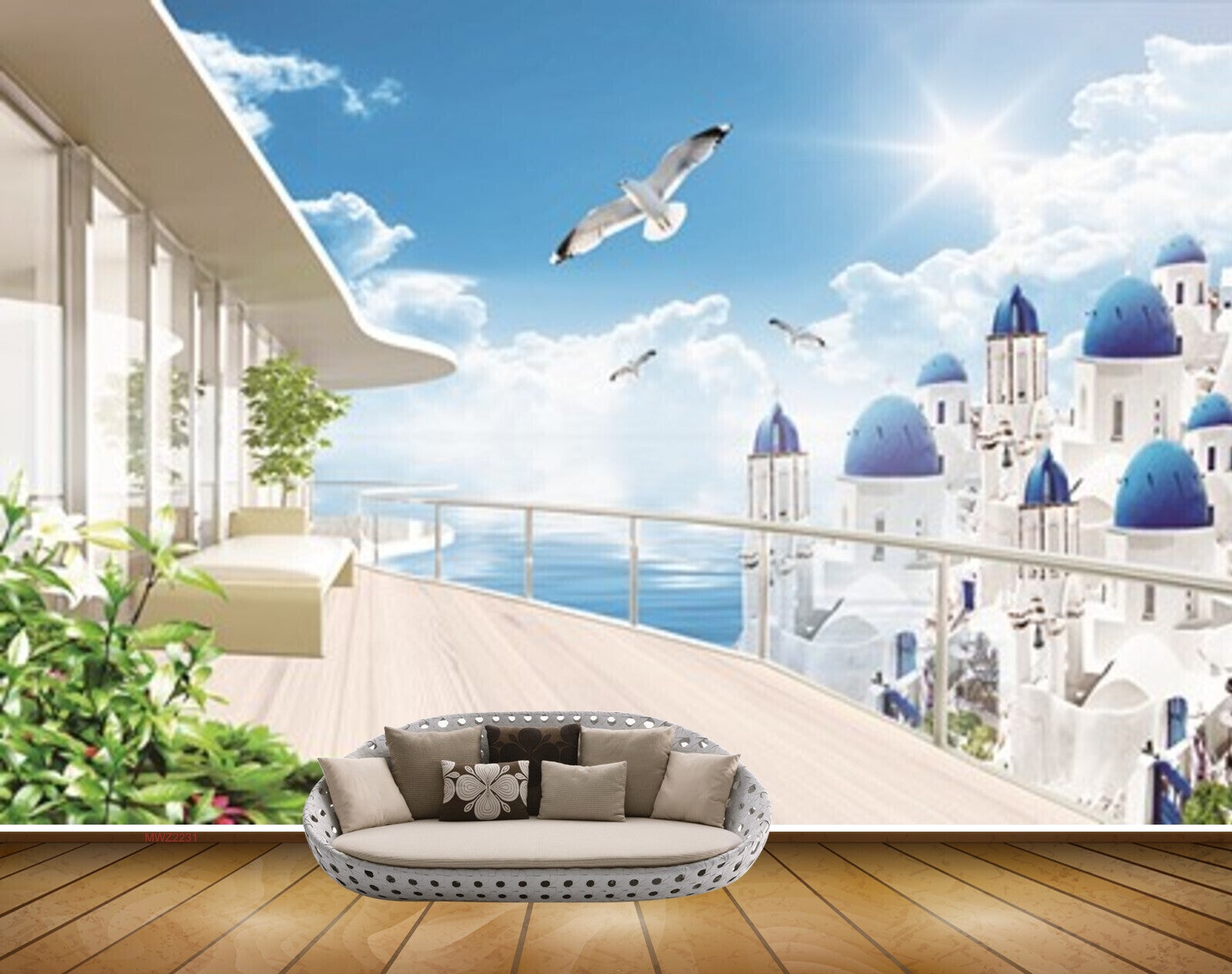 Avikalp MWZ2231 Sea Clouds Buildings Plants Birds Sun HD Wallpaper Avikalp MWZ2231 Sea Clouds Buildings Plants Birds Sun HD Wallpaper