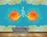 Avikalp MWZ2297 Sea Orange Fishes Bubbles HD Wallpaper Avikalp MWZ2297 Sea Orange Fishes Bubbles HD Wallpaper
