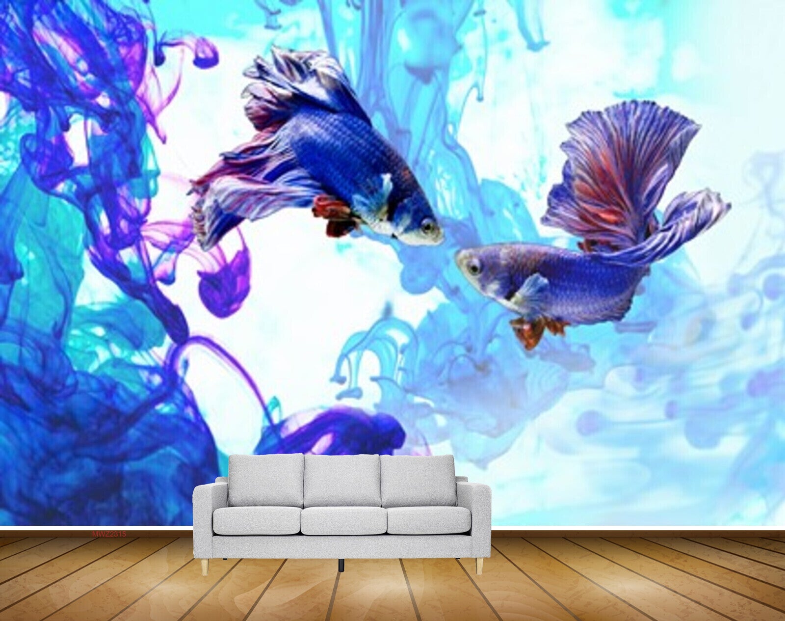 Avikalp MWZ2315 Purple Blue Fishes HD Wallpaper Avikalp MWZ2315 Purple Blue Fishes HD Wallpaper